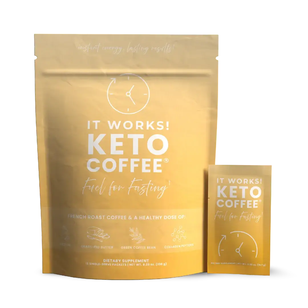 IT WORKS! Keto Coffee – Original | Fasting-Friendly Instant Keto Coffee Mix (15 Packets)