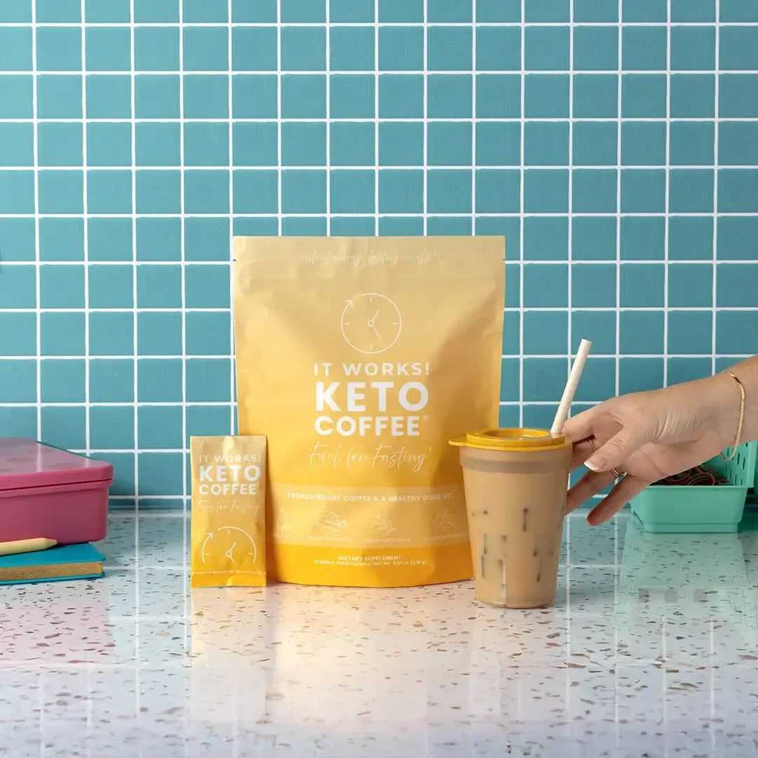 IT WORKS! Keto Coffee – Original | Fasting-Friendly Instant Keto Coffee Mix (15 Packets)