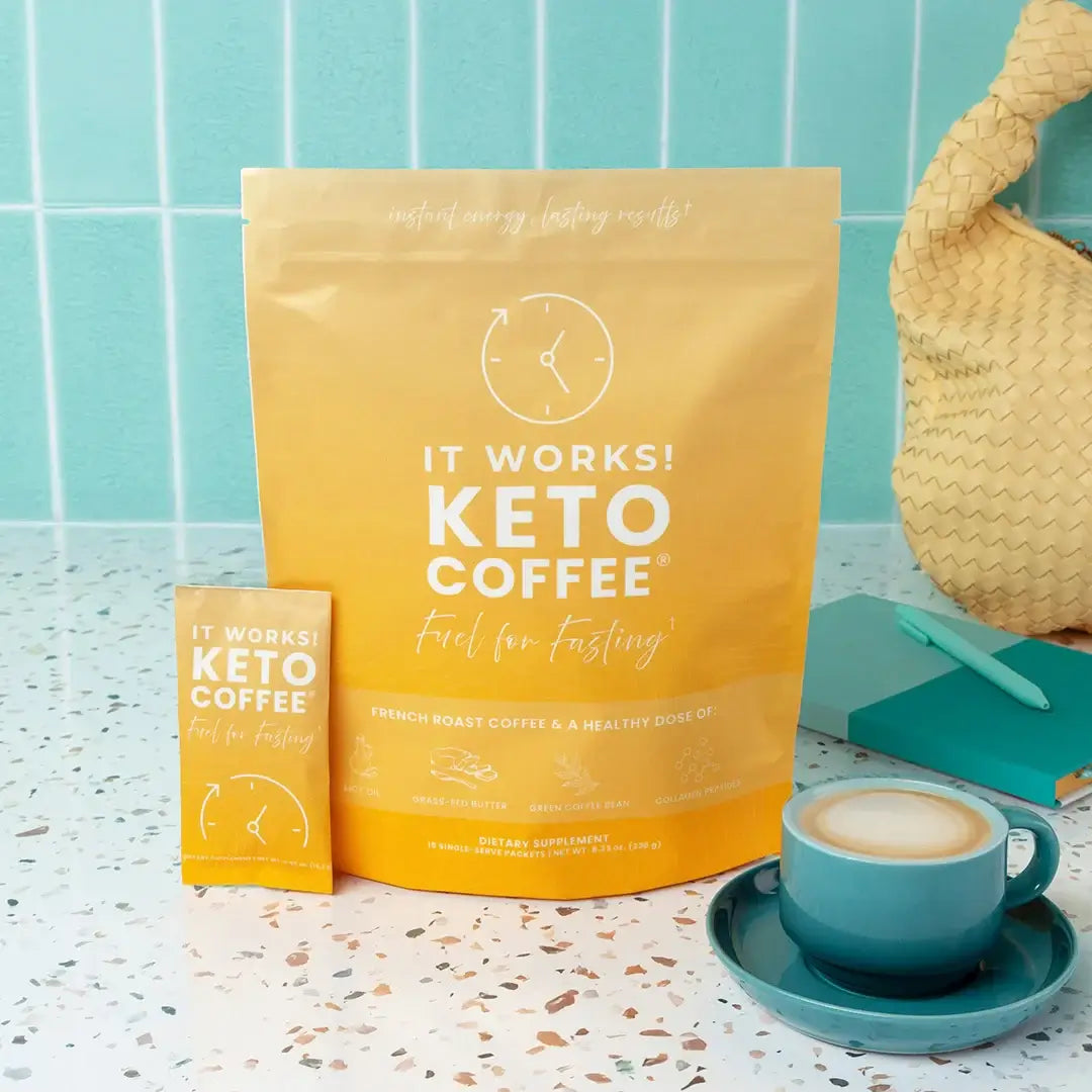 IT WORKS! Keto Coffee – Original | Fasting-Friendly Instant Keto Coffee Mix (15 Packets)