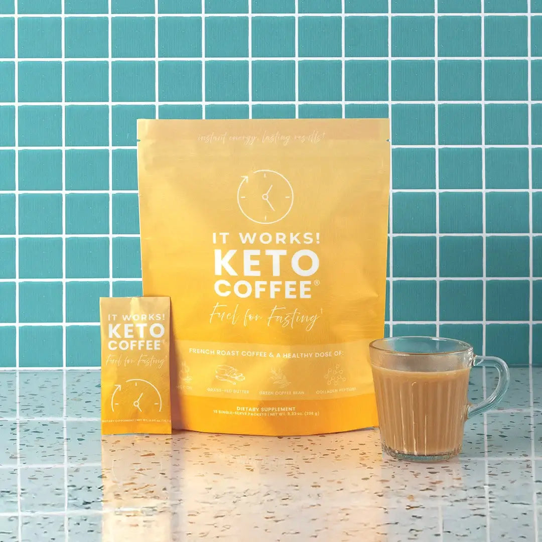 IT WORKS! Keto Coffee – Original | Fasting-Friendly Instant Keto Coffee Mix (15 Packets)