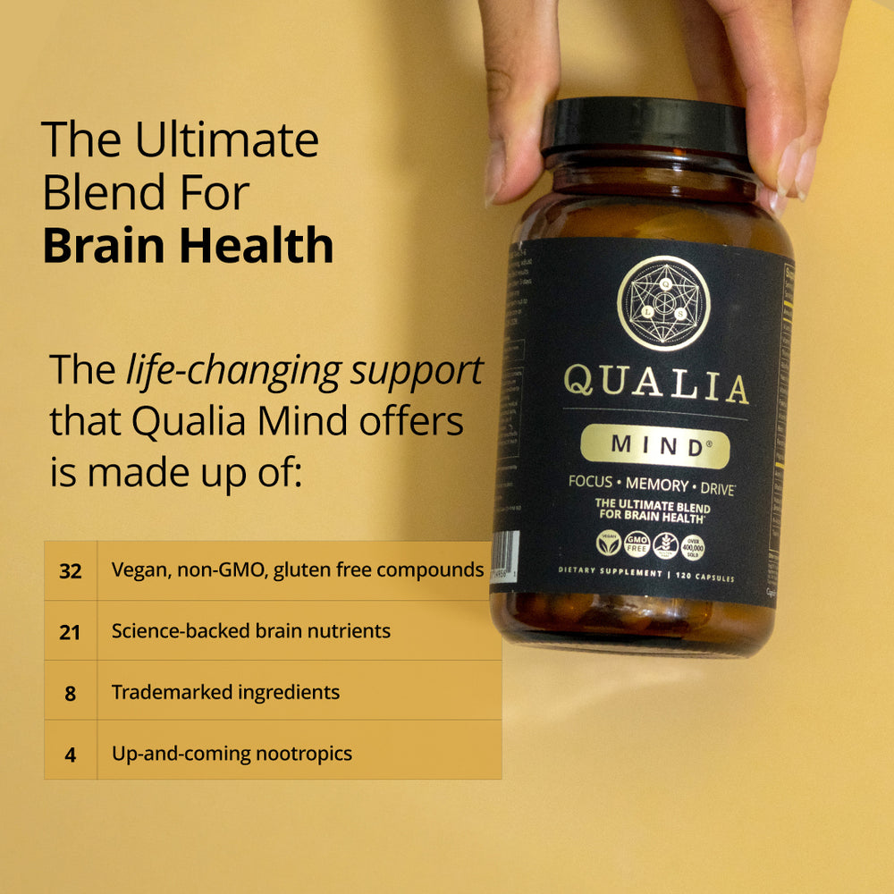Qualia Mind 2.0 – Advanced Nootropic for Focus, Memory & Mental Clarity (120 Capsules)
