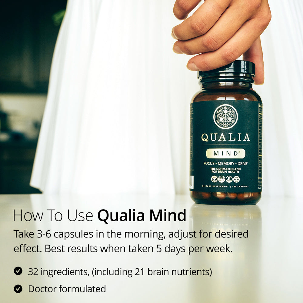 Qualia Mind 2.0 – Advanced Nootropic for Focus, Memory & Mental Clarity (120 Capsules)