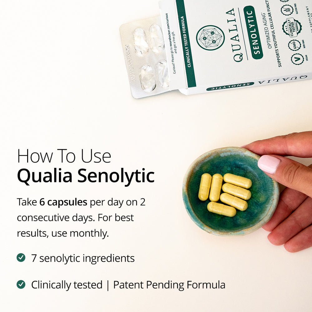 Qualia Senolytic – Two-Day Cellular Rejuvenation Regimen (12 Capsules)