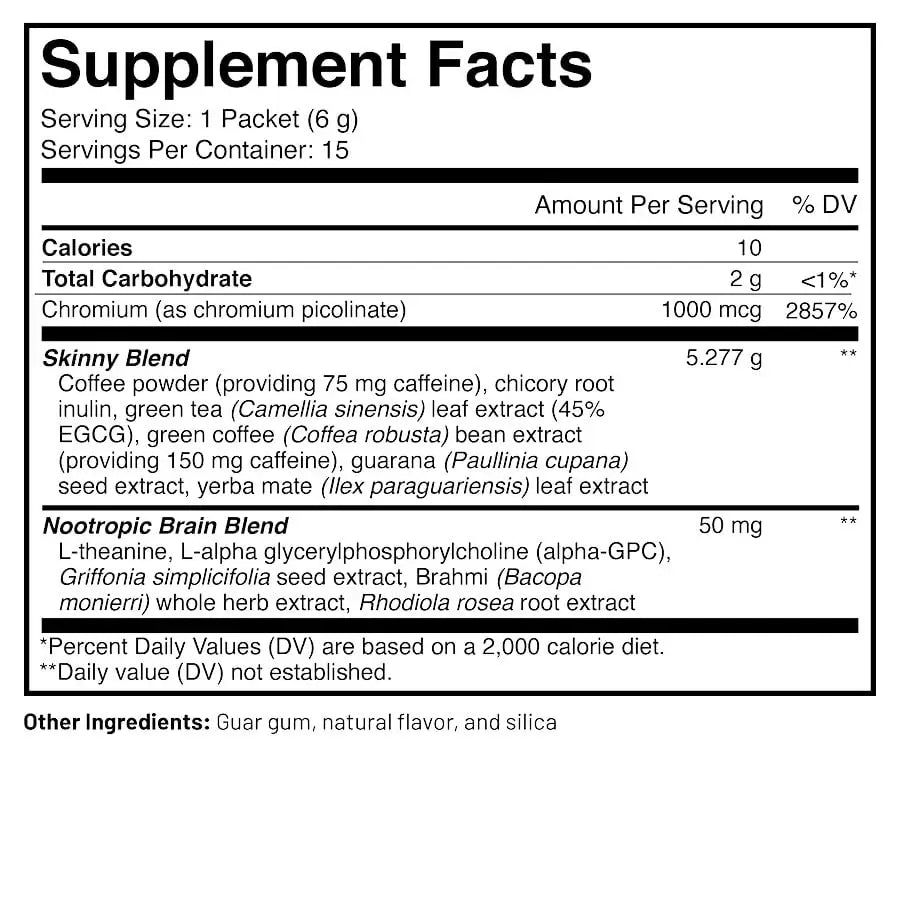 It Works Skinny Brew – French Roast | Fat-Burning Coffee Blend, 15 Single-Serve Packets