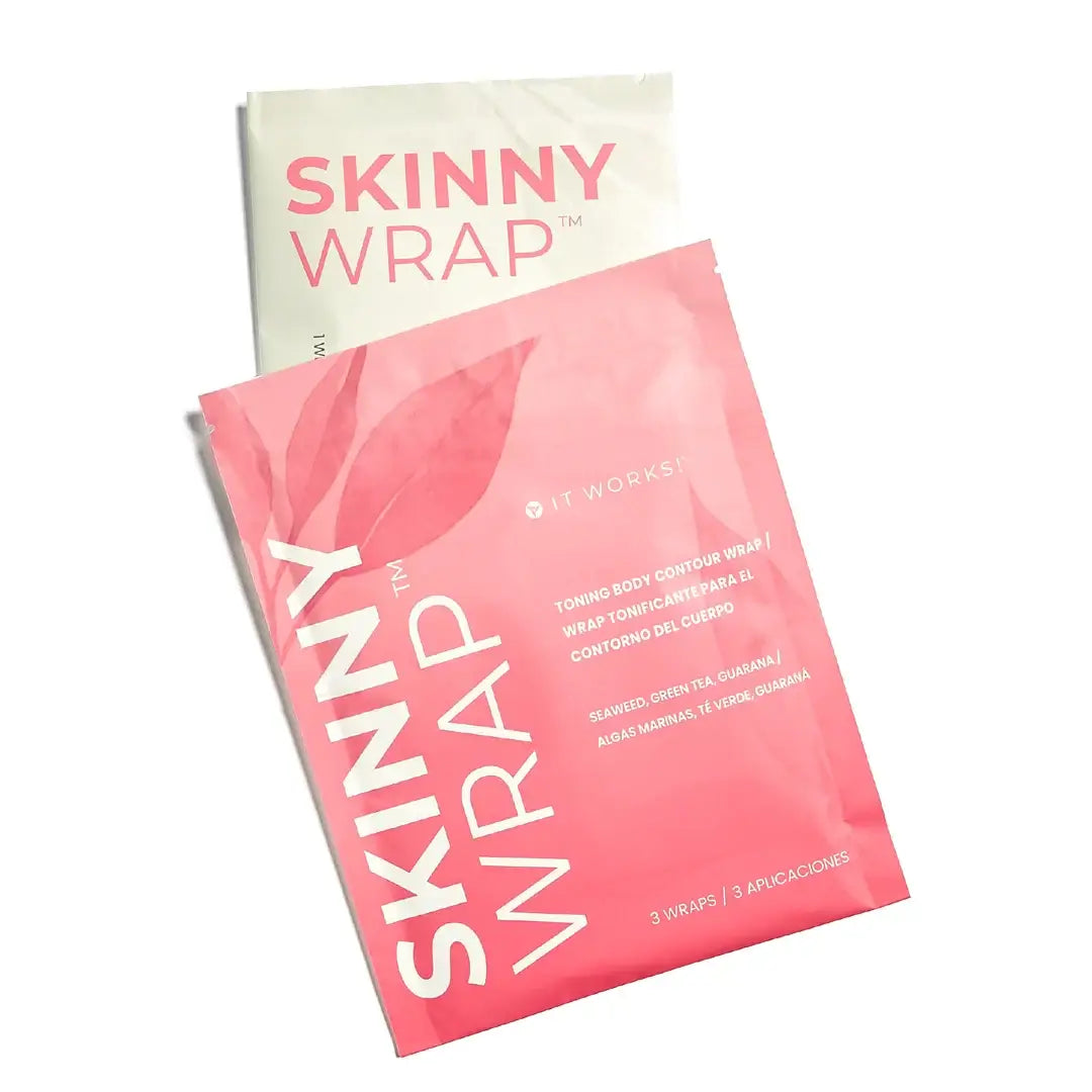 It Works Skinny Wrap – Toning & Firming Body Wraps with Seaweed, Green Tea & Guarana (3 Wraps)