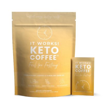 IT WORKS! Keto Coffee – Original | Fasting-Friendly Instant Keto Coffee Mix (15 Packets)