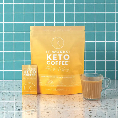 IT WORKS! Keto Coffee – Original | Fasting-Friendly Instant Keto Coffee Mix (15 Packets)