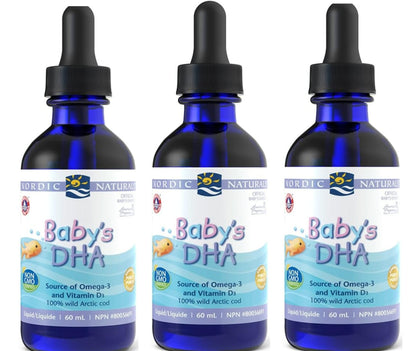 PACK OF 3 – Nordic Naturals Baby's DHA 60 ml (2 oz)