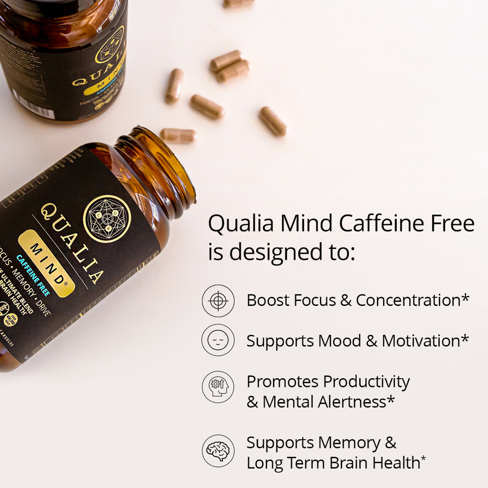 Qualia Mind Caffeine Free 2.0 – Premium Nootropic Formula (120 Capsules)