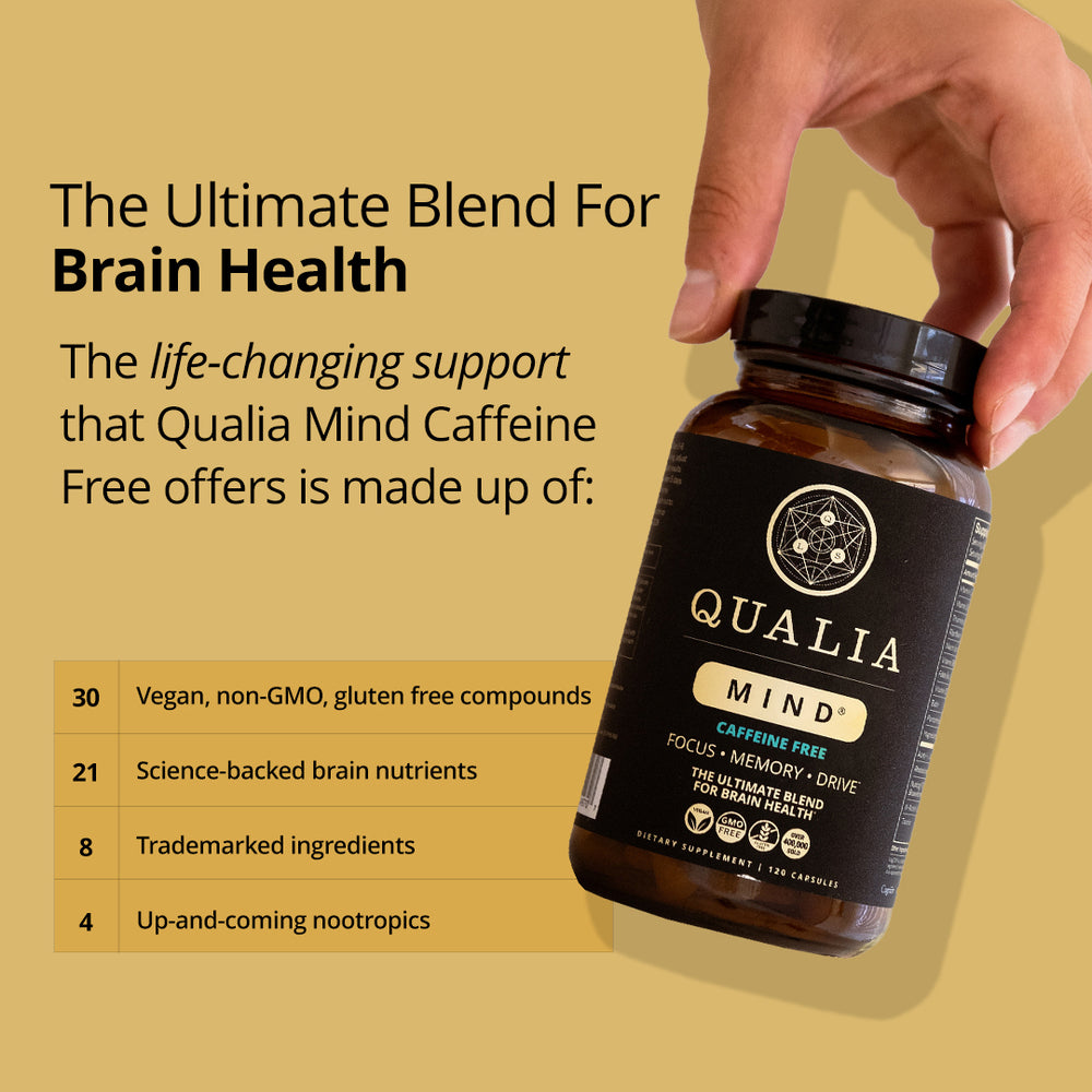 Qualia Mind Caffeine Free 2.0 – Premium Nootropic Formula (120 Capsules)