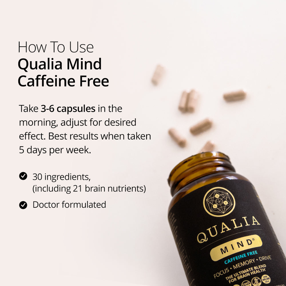 Qualia Mind Caffeine Free 2.0 – Premium Nootropic Formula (120 Capsules)
