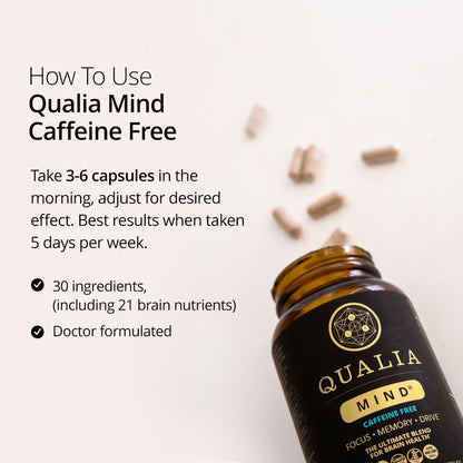 Qualia Mind Caffeine Free 2.0 – Premium Nootropic Formula (120 Capsules)