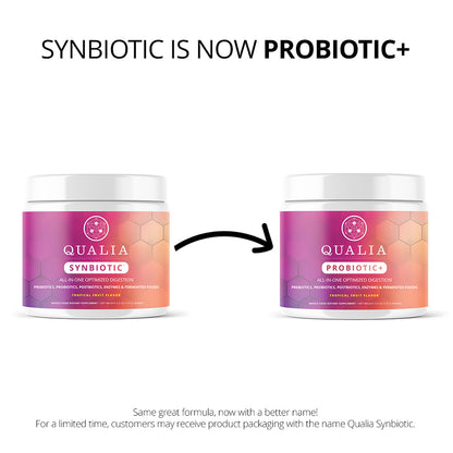 Qualia Probiotic+ | All-in-One Gut Support with Probiotics, Enzymes & Fermented Blend