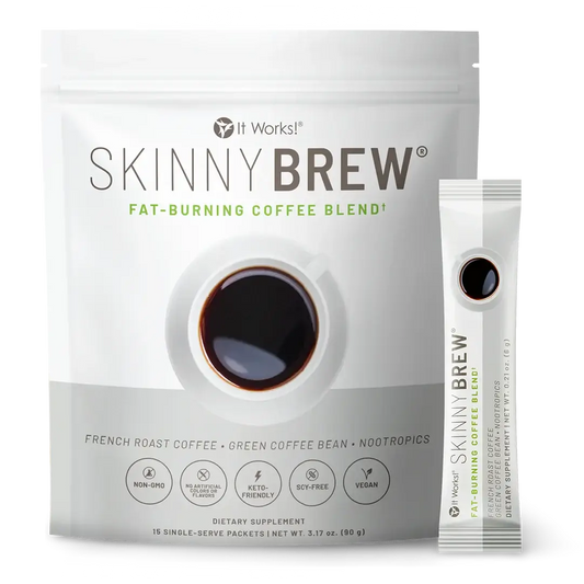 It Works Skinny Brew – French Roast | Fat-Burning Coffee Blend, 15 Single-Serve Packets