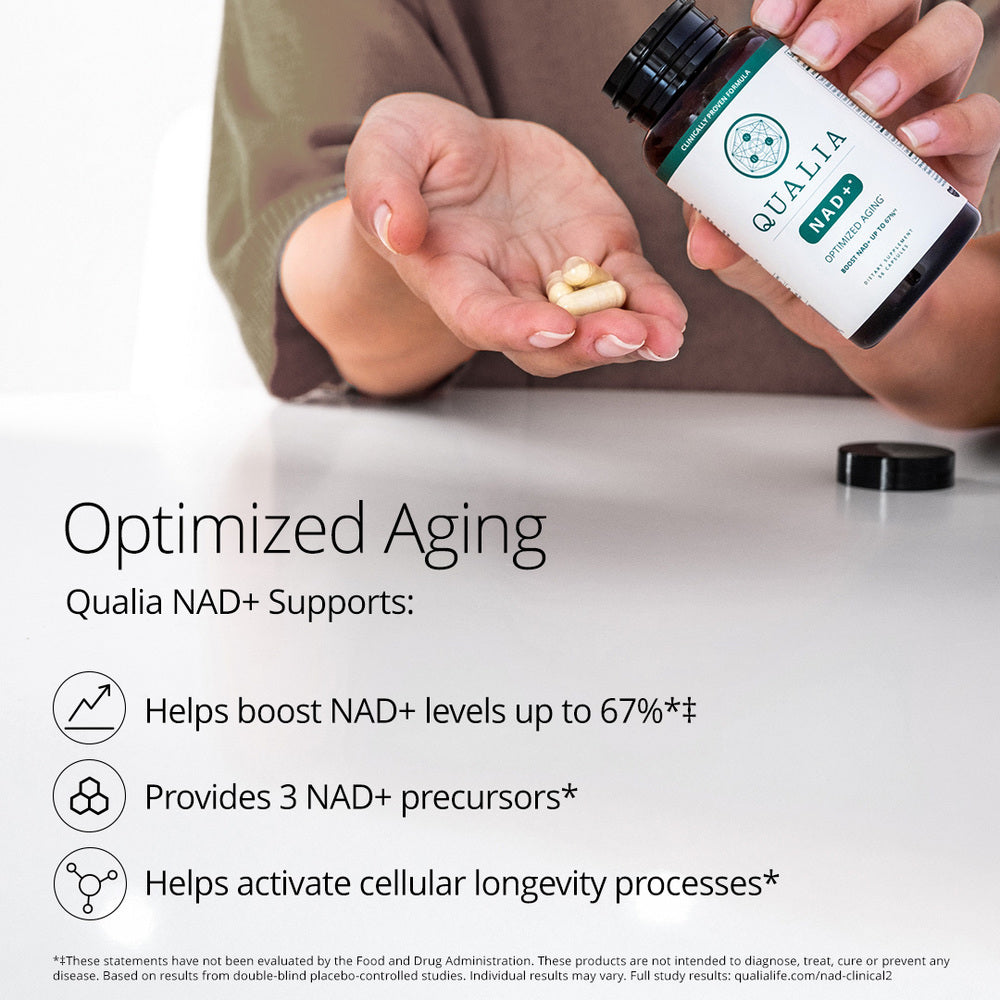 Qualia NAD+ | Advanced Cellular Energy & Vitality Formula | 14 Premium Ingredients