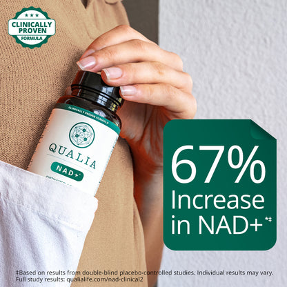 Qualia NAD+ | Advanced Cellular Energy & Vitality Formula | 14 Premium Ingredients