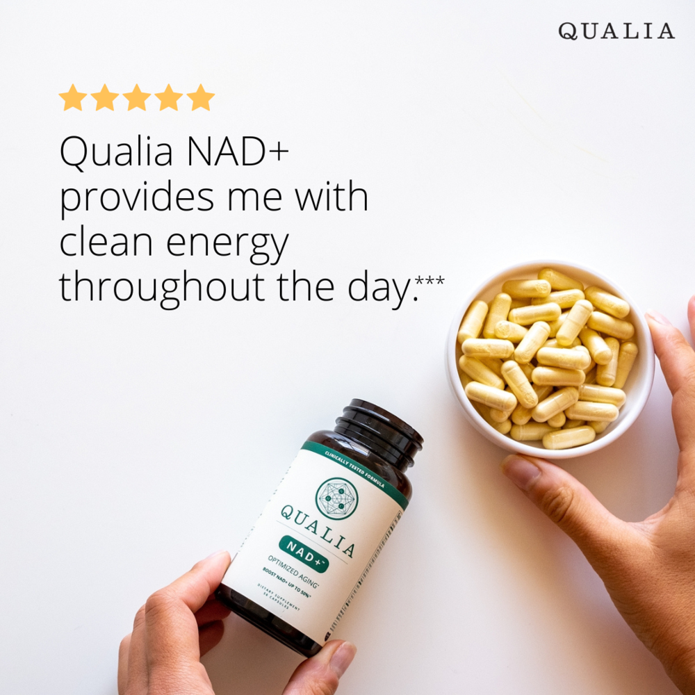 Qualia NAD+ | Advanced Cellular Energy & Vitality Formula | 14 Premium Ingredients