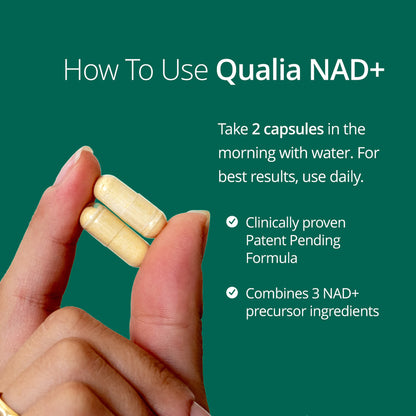 Qualia NAD+ | Advanced Cellular Energy & Vitality Formula | 14 Premium Ingredients