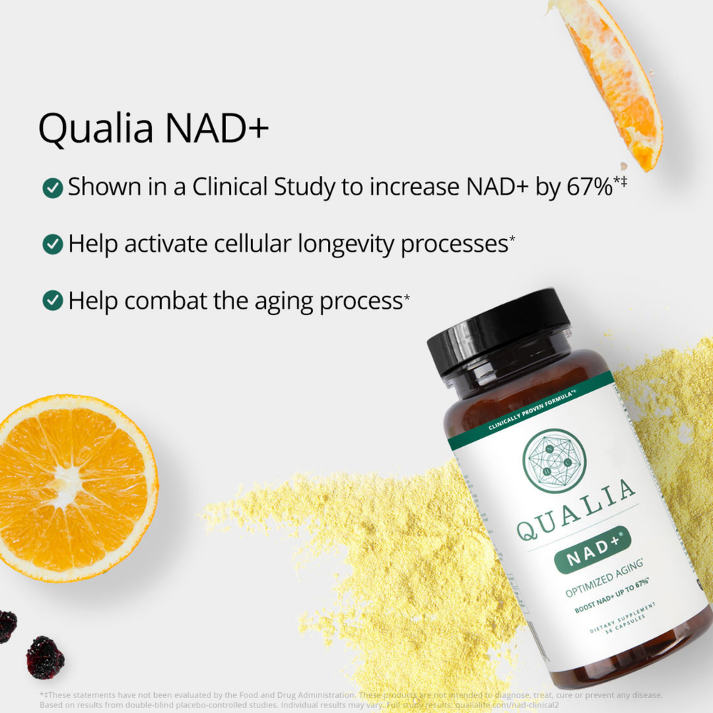 Qualia NAD+ | Advanced Cellular Energy & Vitality Formula | 14 Premium Ingredients
